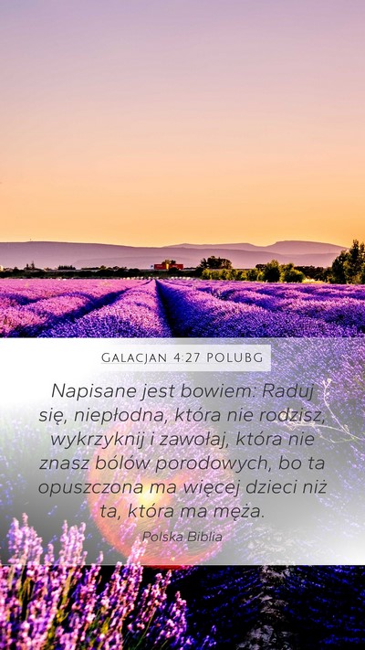 Galacjan 4:27 POLUBG Bible Verse Image