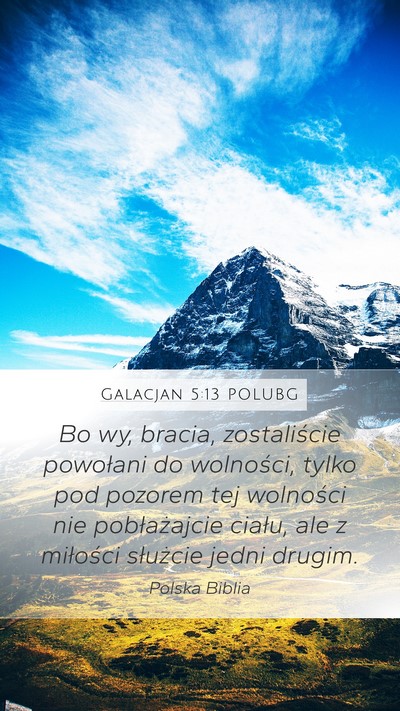 Galacjan 5:13 POLUBG Bible Verse Image