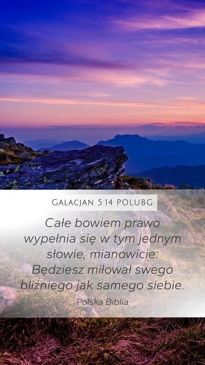 Galacjan 5:14 POLUBG Bible Verse Image