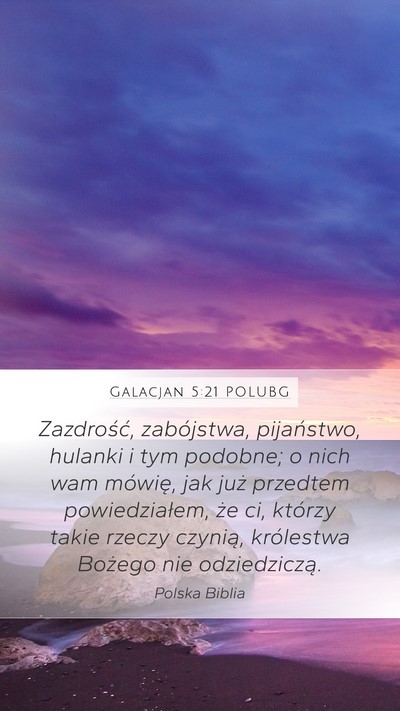 Galacjan 5:21 POLUBG Bible Verse Image
