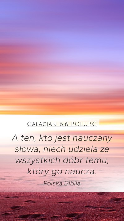 Galacjan 6:6 POLUBG Bible Verse Image