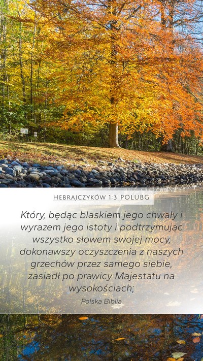 Hebrajczyków 1:3 POLUBG Bible Verse Image