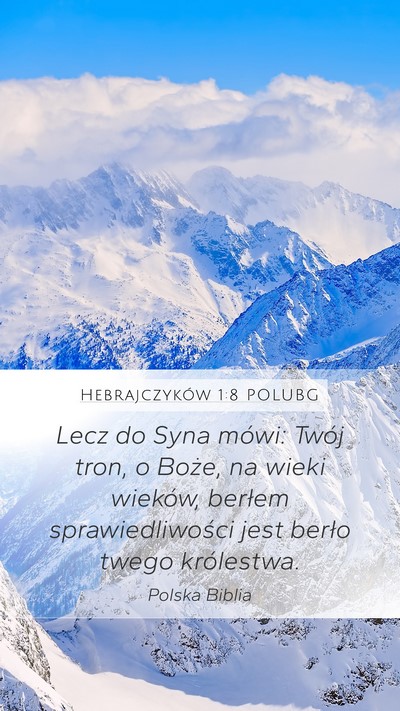 Hebrajczyków 1:8 POLUBG Bible Verse Image