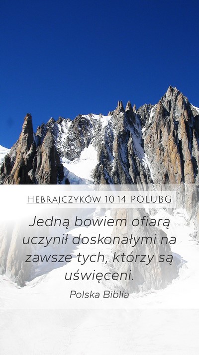 Hebrajczyków 10:14 POLUBG Bible Verse Image