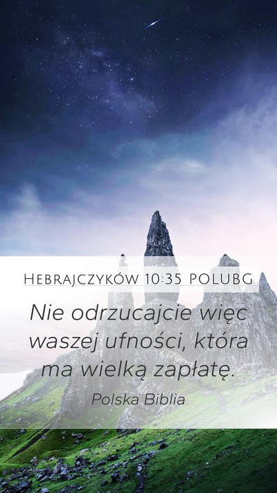 Hebrajczyków 10:35 POLUBG Bible Verse Image