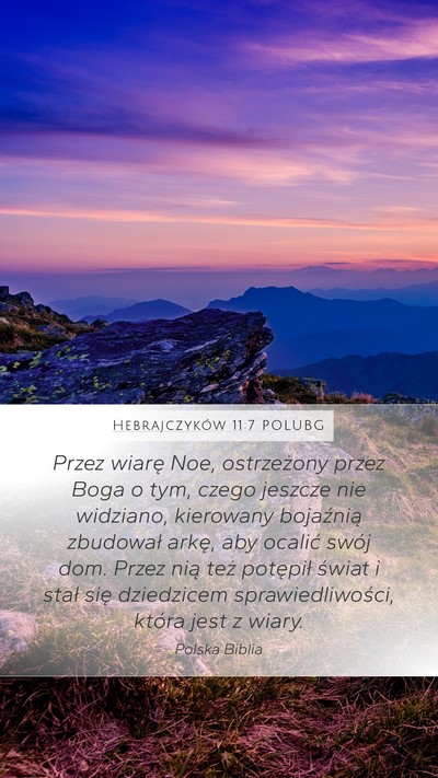 Hebrajczyków 11:7 POLUBG Bible Verse Image
