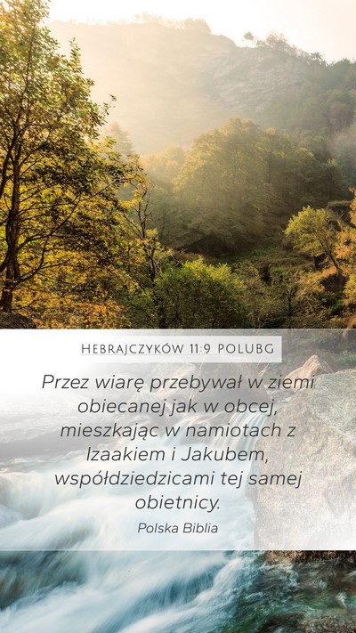 Hebrajczyków 11:9 POLUBG Bible Verse Image