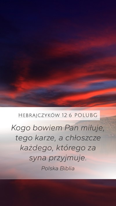Hebrajczyków 12:6 POLUBG Bible Verse Image