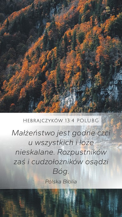 Hebrajczyków 13:4 POLUBG Bible Verse Image