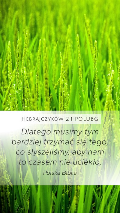 Hebrajczyków 2:1 POLUBG Bible Verse Image
