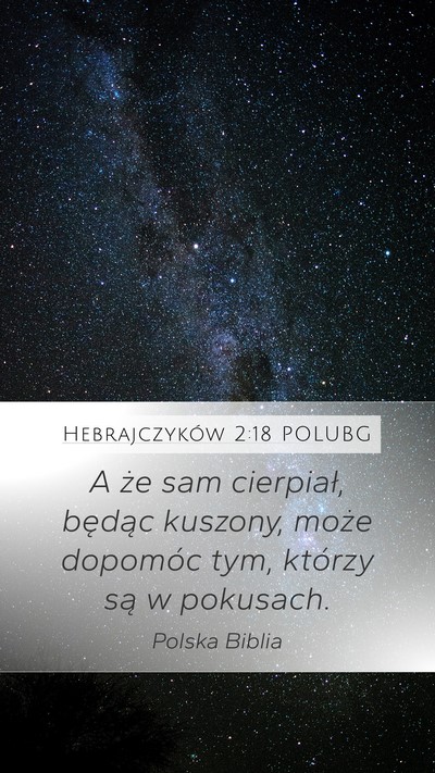 Hebrajczyków 2:18 POLUBG Bible Verse Image