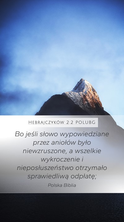 Hebrajczyków 2:2 POLUBG Bible Verse Image