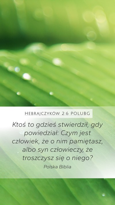 Hebrajczyków 2:6 POLUBG Bible Verse Image