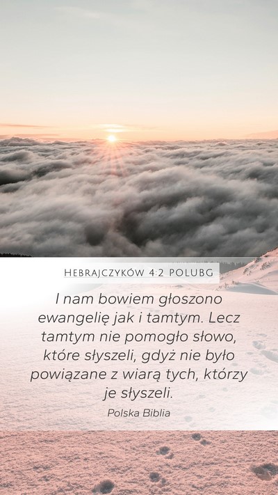 Hebrajczyków 4:2 POLUBG Bible Verse Image
