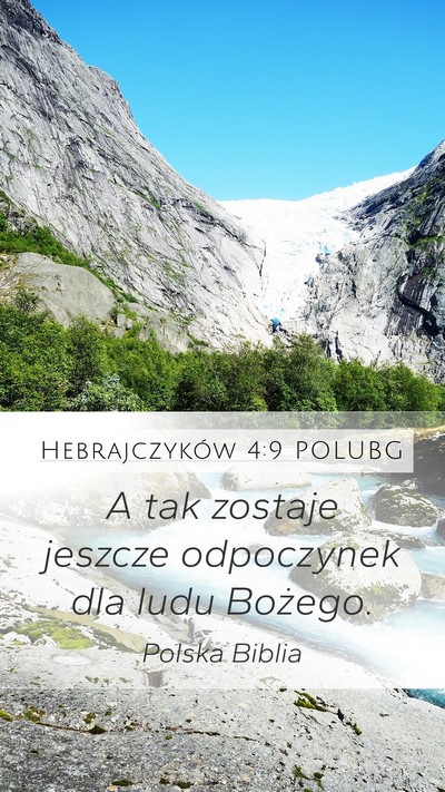 Hebrajczyków 4:9 POLUBG Bible Verse Image