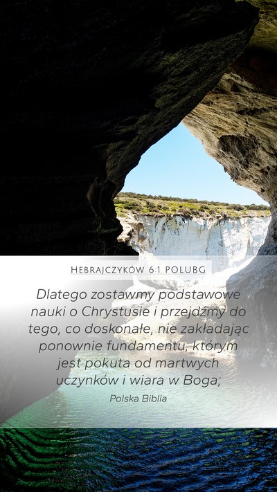 Hebrajczyków 6:1 POLUBG Bible Verse Image
