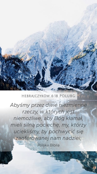 Hebrajczyków 6:18 POLUBG Bible Verse Image