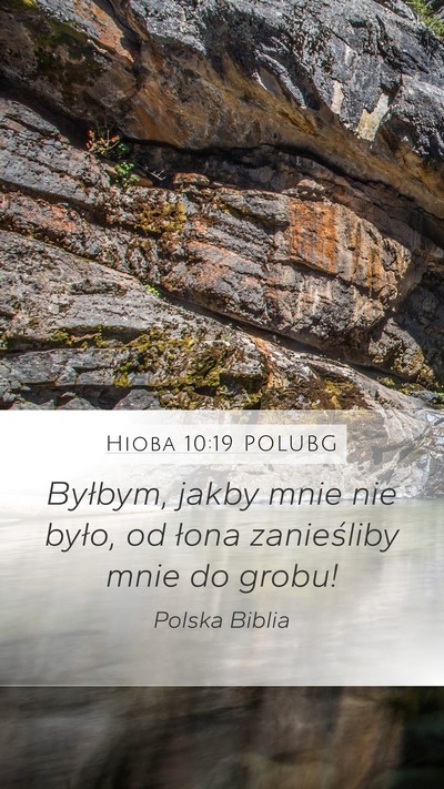 Hioba 10:19 POLUBG Mobile Phone Wallpaper - Byłbym, jakby mnie nie było, od łona - Mobile Bible Verse Wallpaper