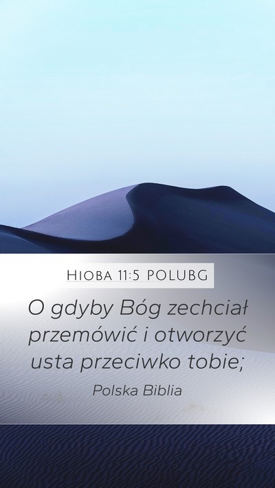 Hioba 11:5 POLUBG Bible Verse Image