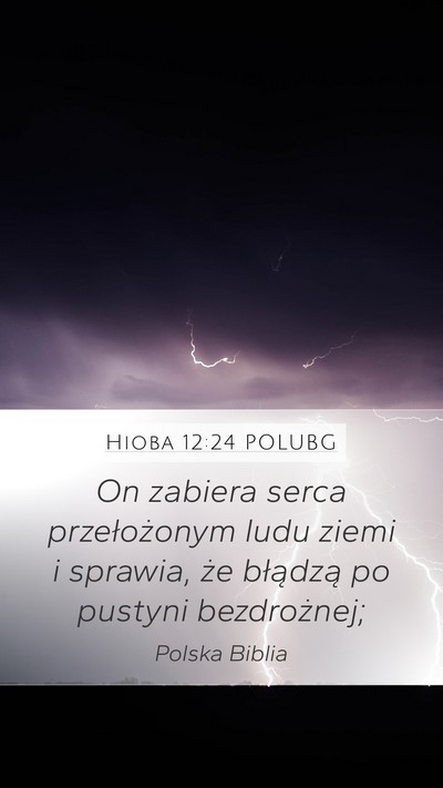 Hioba 12:24 POLUBG Bible Verse Image