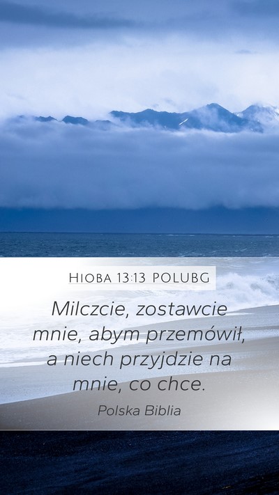 Hioba 13:13 POLUBG Bible Verse Image