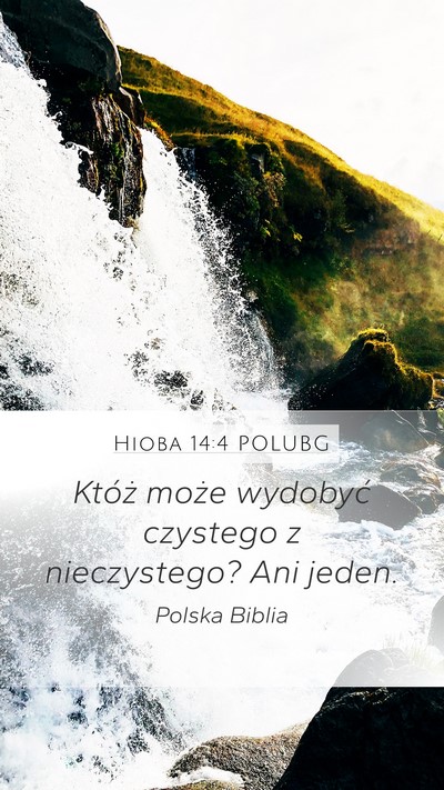 Hioba 14:4 POLUBG Bible Verse Image