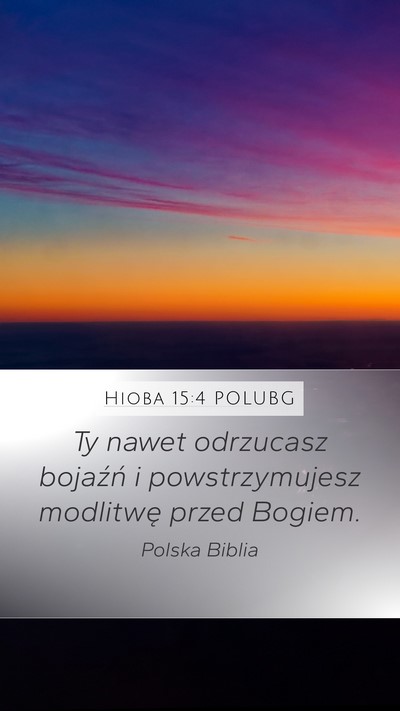 Hioba 15:4 POLUBG Bible Verse Image