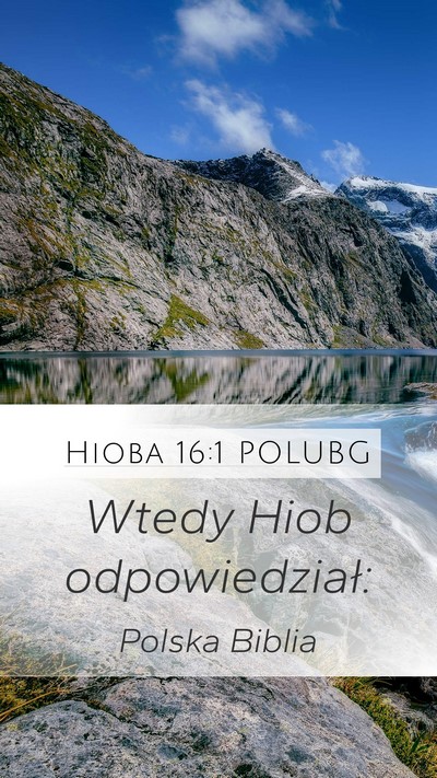 Hioba 16:1 POLUBG Mobile Phone Wallpaper - Wtedy Hiob - Mobile Bible Verse Wallpaper
