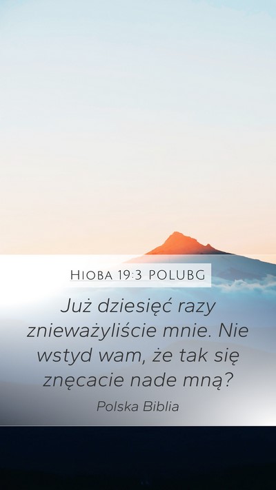 Hioba 19:3 POLUBG Bible Verse Image