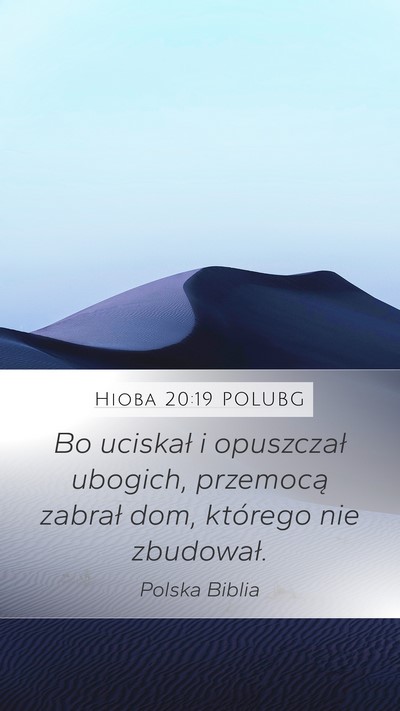 Hioba 20:19 POLUBG Bible Verse Image