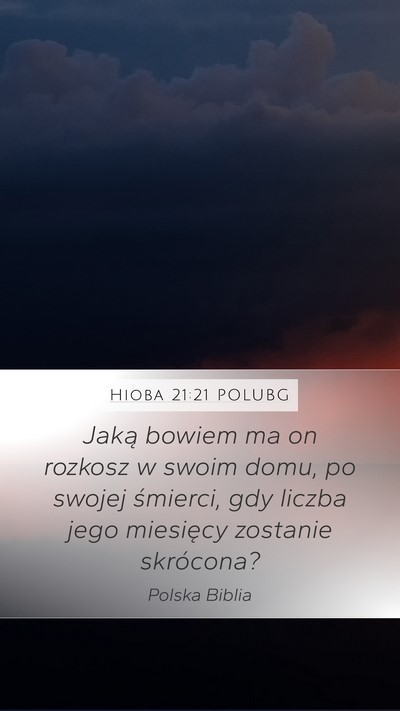 Hioba 21:21 POLUBG Bible Verse Image