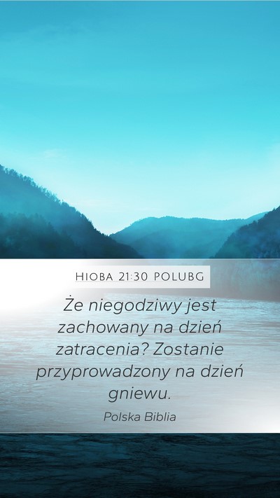 Hioba 21:30 POLUBG Bible Verse Image