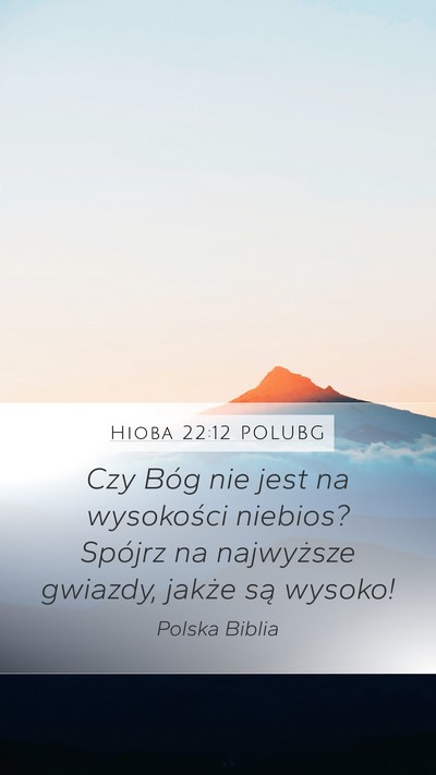 Hioba 22:12 POLUBG Bible Verse Image