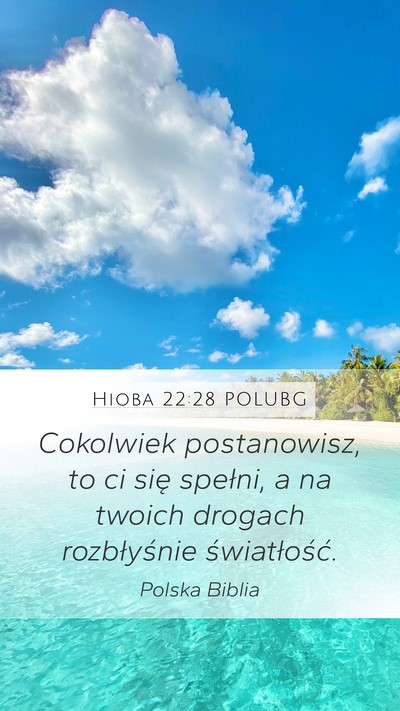 Hioba 22:28 POLUBG Bible Verse Image