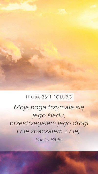 Hioba 23:11 POLUBG Bible Verse Image