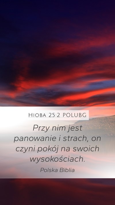 Hioba 25:2 POLUBG Bible Verse Image