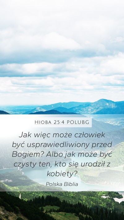 Hioba 25:4 POLUBG Bible Verse Image