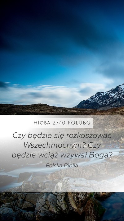 Hioba 27:10 POLUBG Bible Verse Image