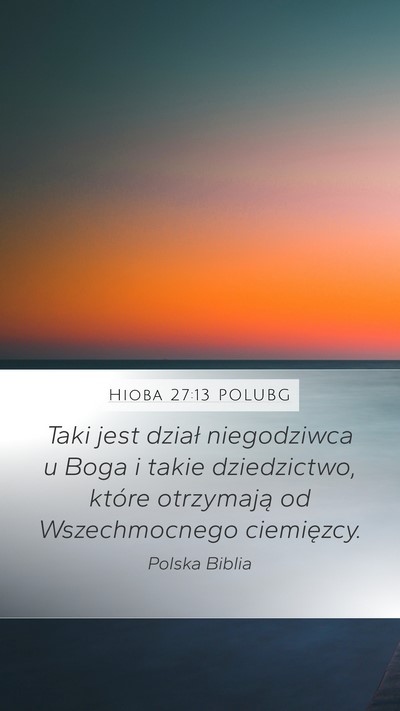 Hioba 27:13 POLUBG Bible Verse Image