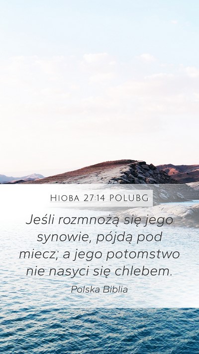 Hioba 27:14 POLUBG Bible Verse Image