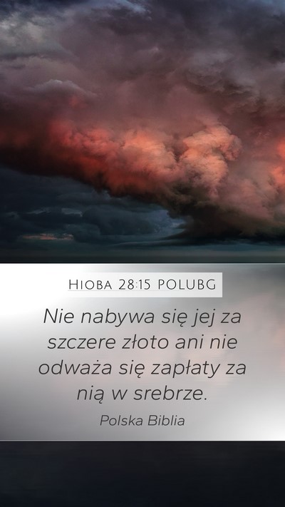 Hioba 28:15 POLUBG Bible Verse Image