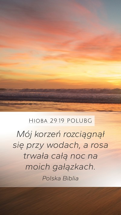 Hioba 29:19 POLUBG Bible Verse Image
