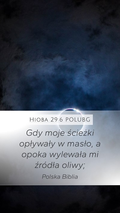 Hioba 29:6 POLUBG Bible Verse Image