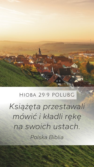 Hioba 29:9 POLUBG Bible Verse Image