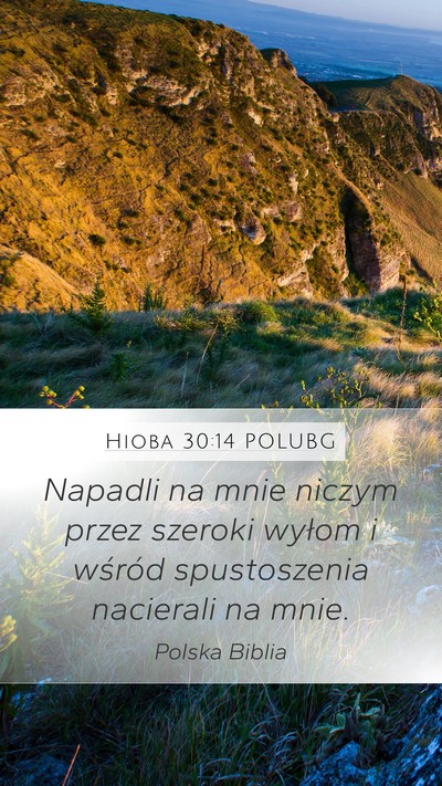 Hioba 30:14 POLUBG Bible Verse Image