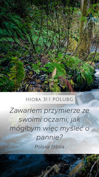 Hioba 31:1 POLUBG Bible Verse Image