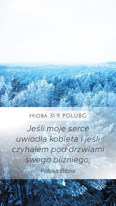 Hioba 31:9 POLUBG Bible Verse Image