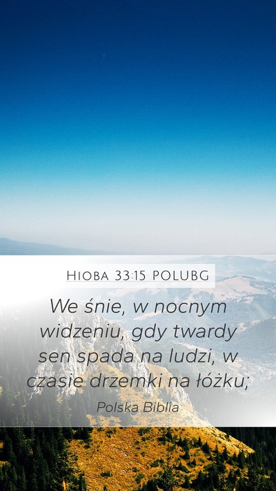 Hioba 33:15 POLUBG Bible Verse Image