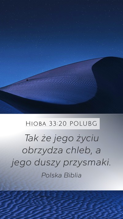 Hioba 33:20 POLUBG Bible Verse Image