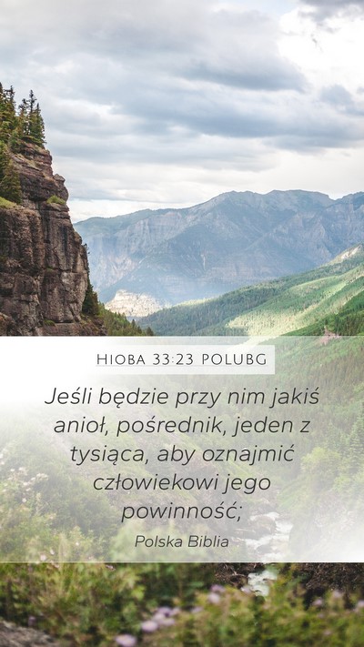 Hioba 33:23 POLUBG Bible Verse Image